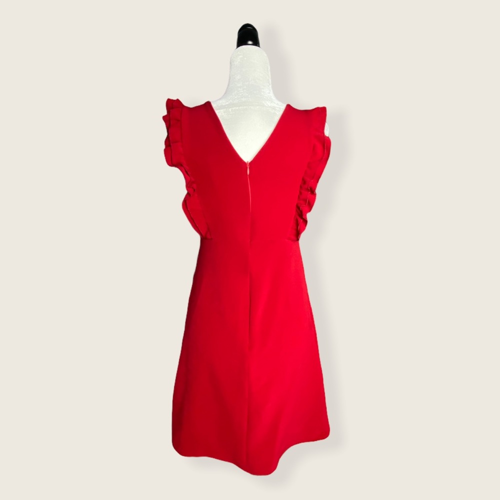 Gaudi' Red Ruffle Mini Dress - Picture 6 of 14